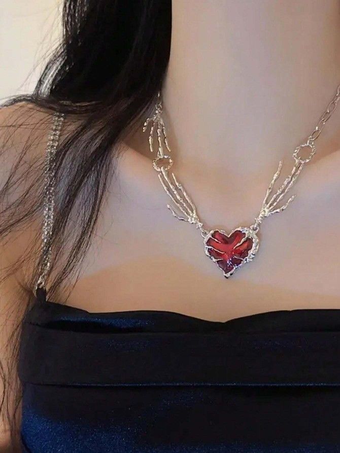 Gothic Heart Choker Necklace