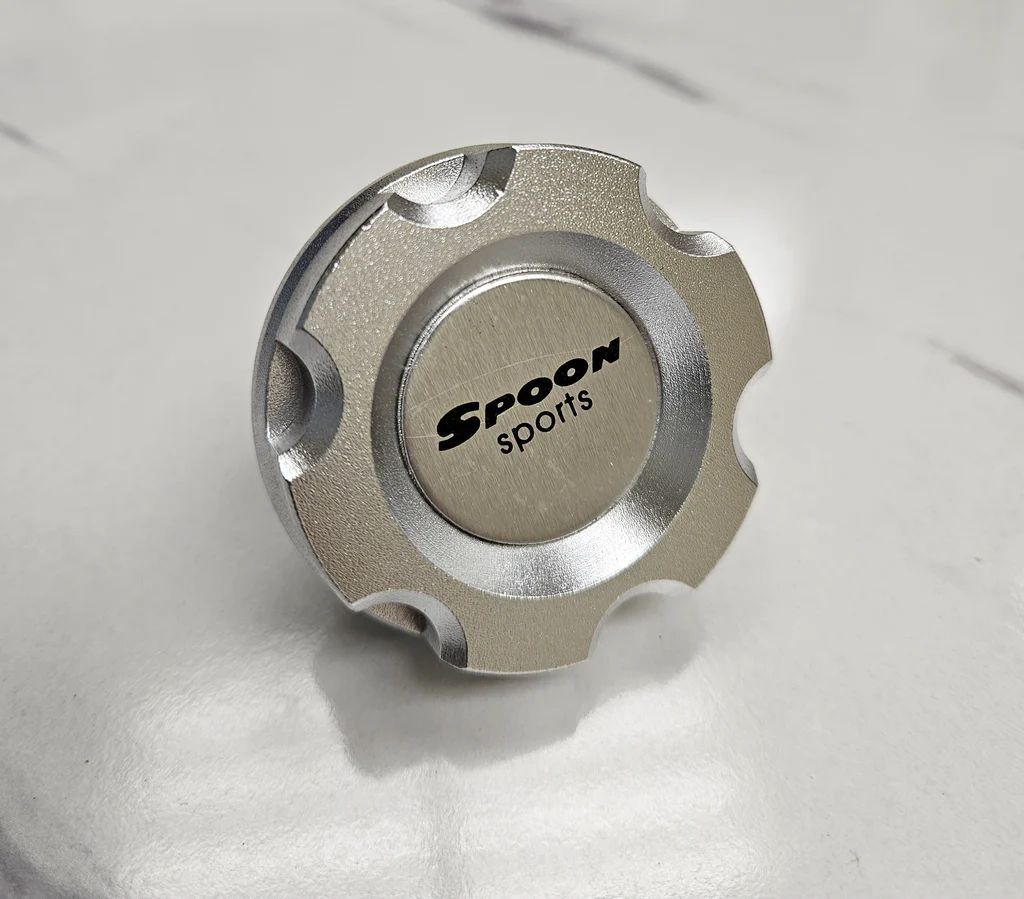 Brand New Jdm Silver Spoon Sports Engine Oil Cap Emblem For Honda / Acura