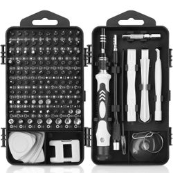 115-in-1 Precision Screwdriver Set, Electronics Repair Tool Kit Micro Magnetic Bit with Flexible Shaft for Phone, Mac, Computer, Watch, Console, Doorb