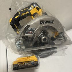 Dewalt 20v 7 1/4 Saw With Battery 