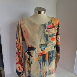 Women Edgy Neckline Sweater Blouse 