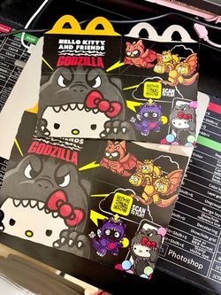 McDonald's Hello Kitty x Godzilla Happy Meal BOX ONLY