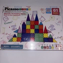 PicassoTiles 3D Magnetic Building Tiles 61-Piece Set NEW in Factory Seal STEAM