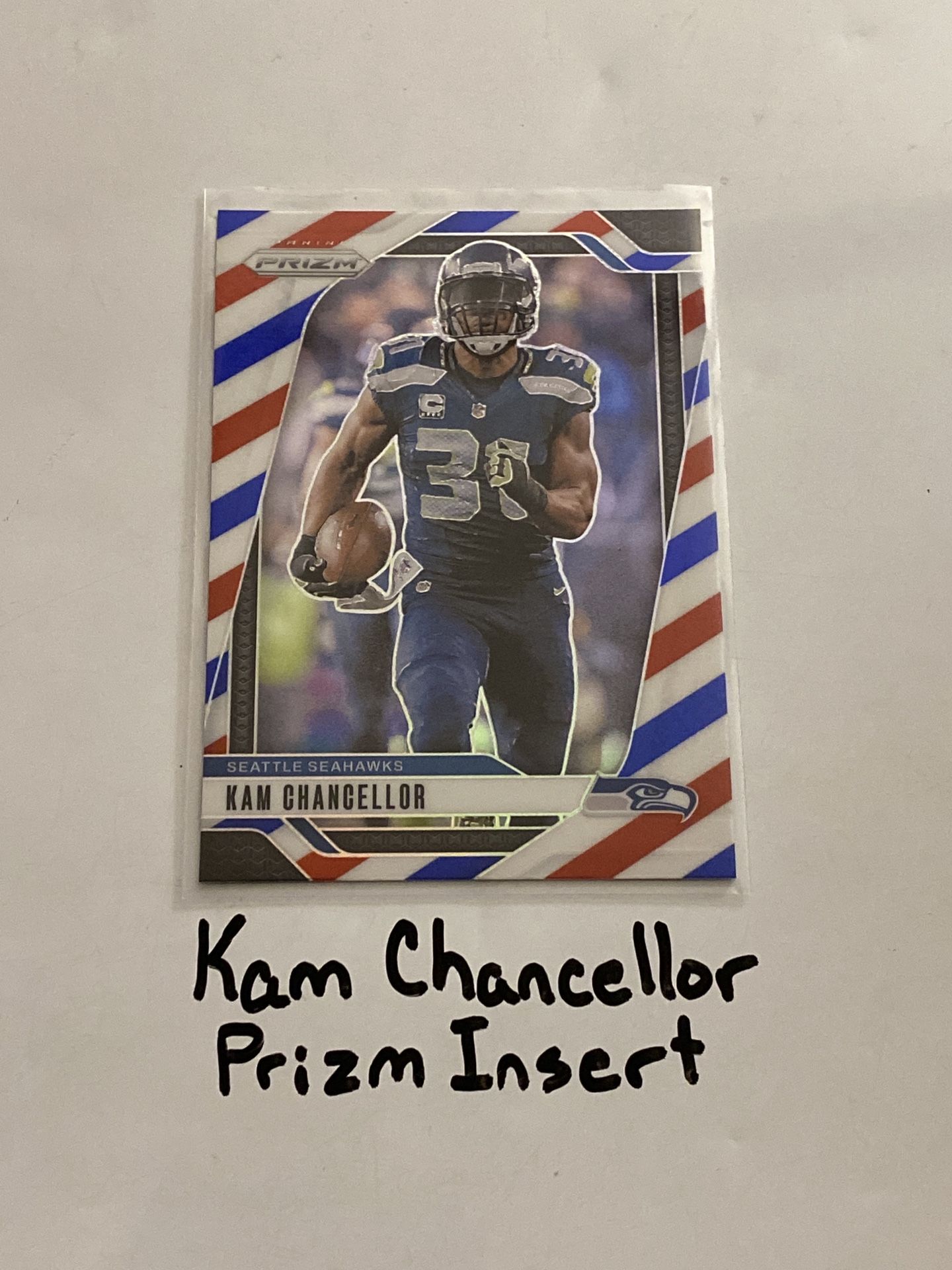Kam Chancellor Seattle Seahawks All-Pro Safety Prizm Short Print Insert Card.