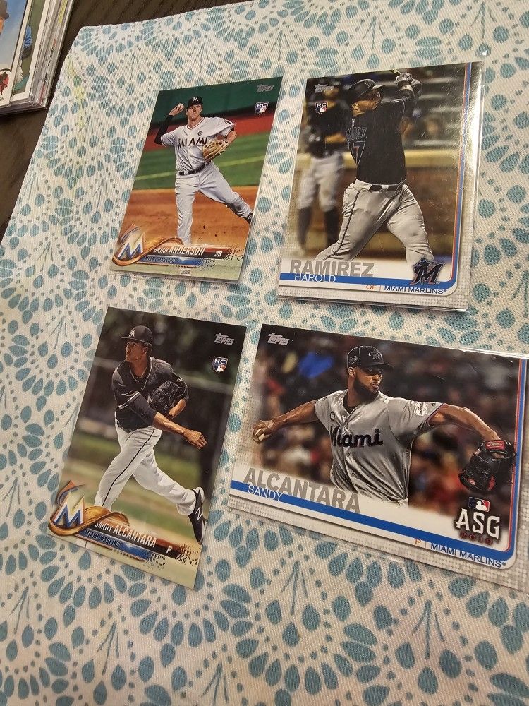 Miami Marlins Newer Baseball Cards Lot