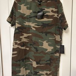 Forever 21 Camouflage Short Sleeve Shirt/Dress-Large-NWT