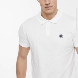 Pretty Green small logo polo Size M White - Made In Portugal