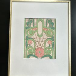 Gold Frame With Art Deco Art