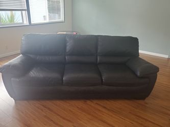 Black leather couch FREE