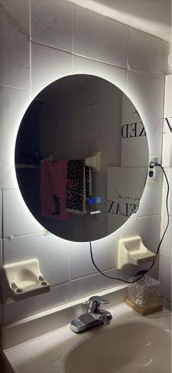 Round LED Backlit Bathroom Mirror