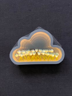 Cloud-Shaped Tulip Field Night Light