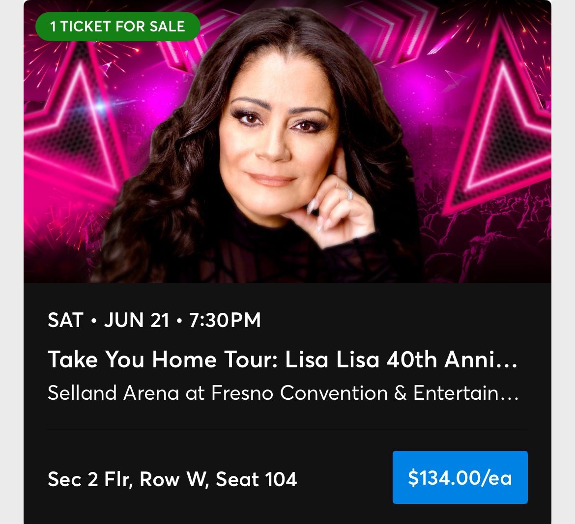 Lisa Lisa Ticket