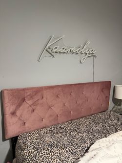 Pink Velvet Head Board