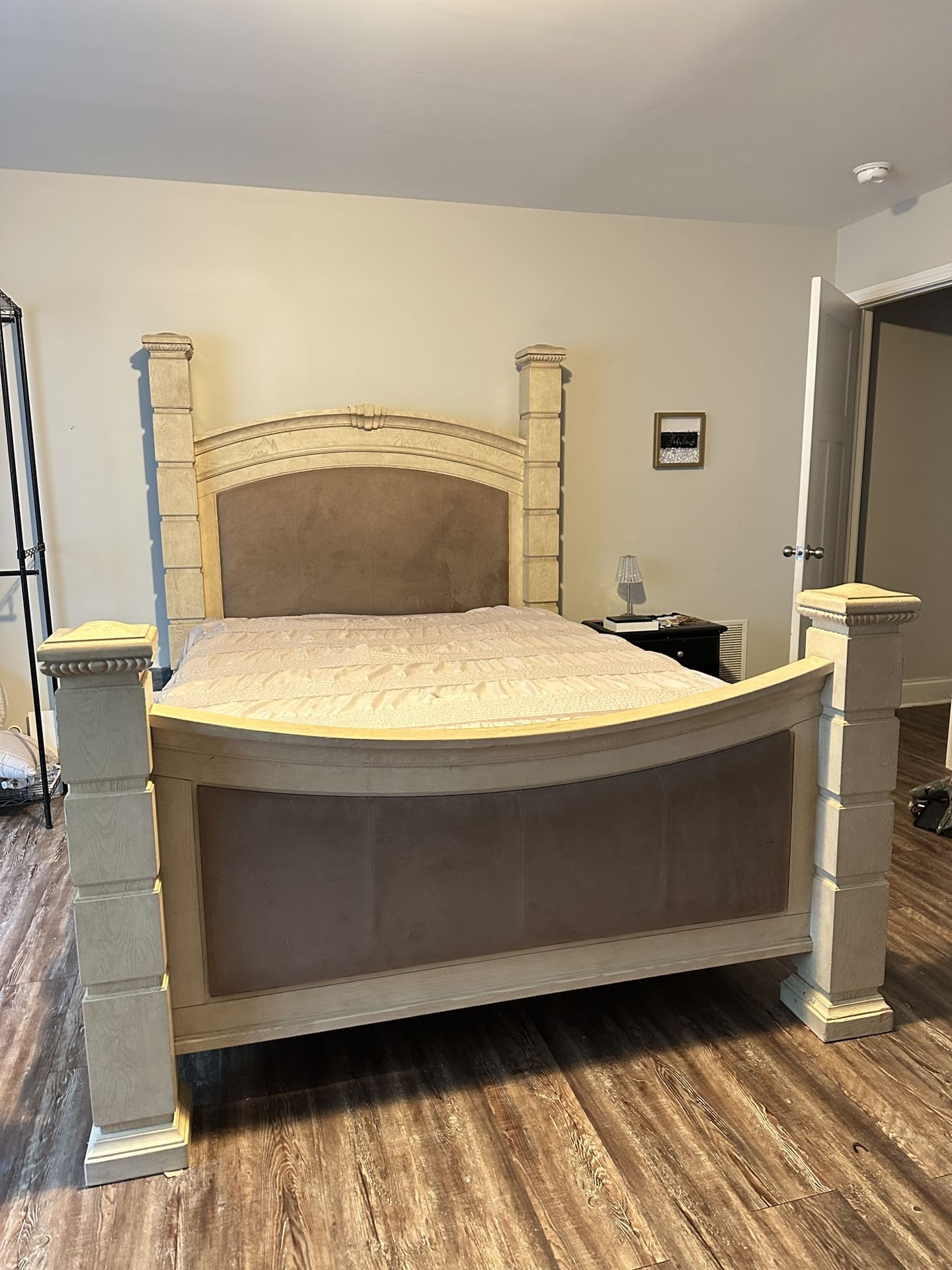 Real wood queen sized bed