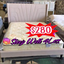 NEW QUEEN BEDS WITH MATTRESS