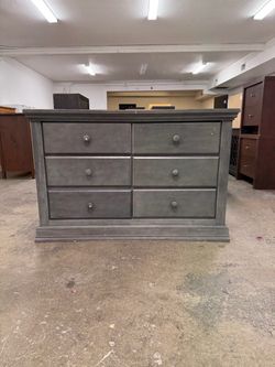 Gray 6 Drawer Dresser