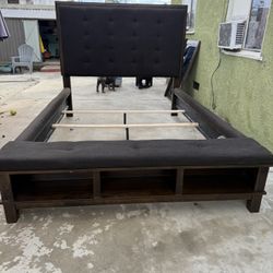 Queen Bed frame With Drawers 
