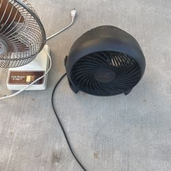 Small fans. Honeywell 11 inches tall and 17 tall