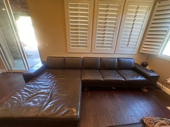 Dark Leather L - Sectional