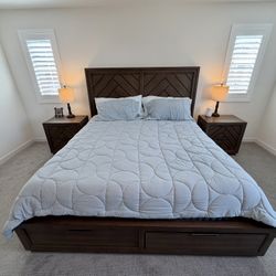 Costco Soho Storage Bed w/ Night Stands 