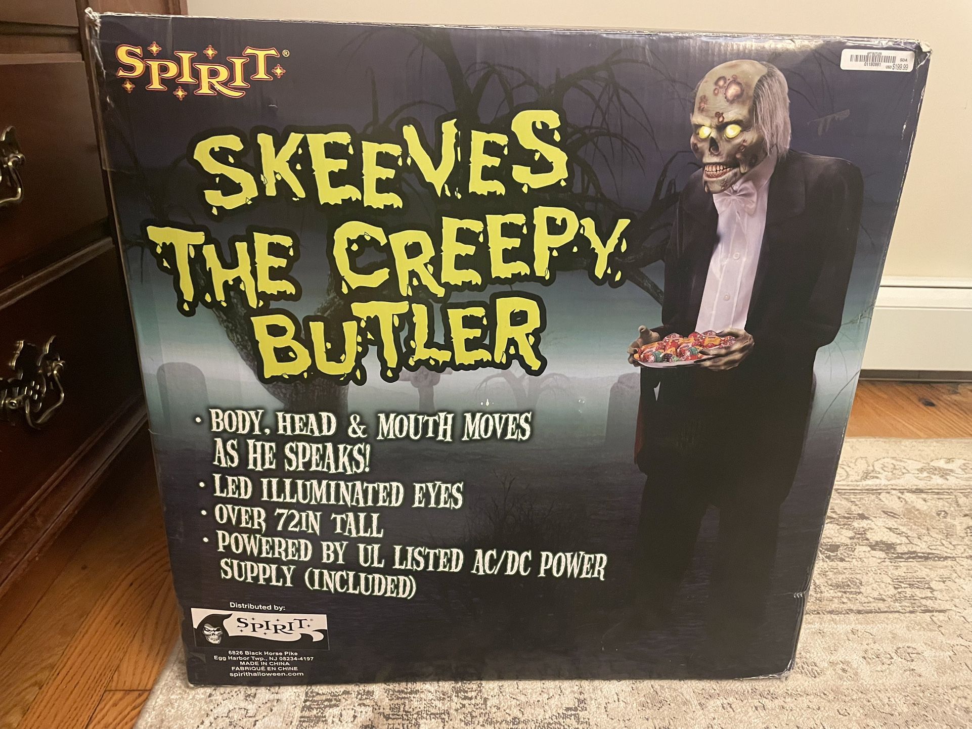 Halloween Animatronic Skeeves The Creepy Butler