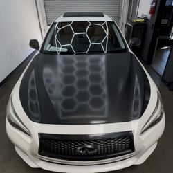 Q50 Carbon Fiber Wrapped Hood 