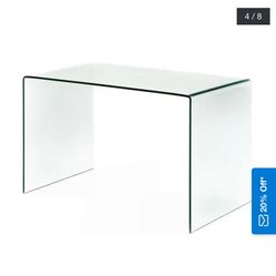 waterfall glass desk