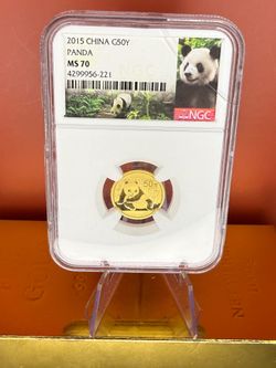 2015 China G50Y 1/10th gold MS70 DISCOUNTED