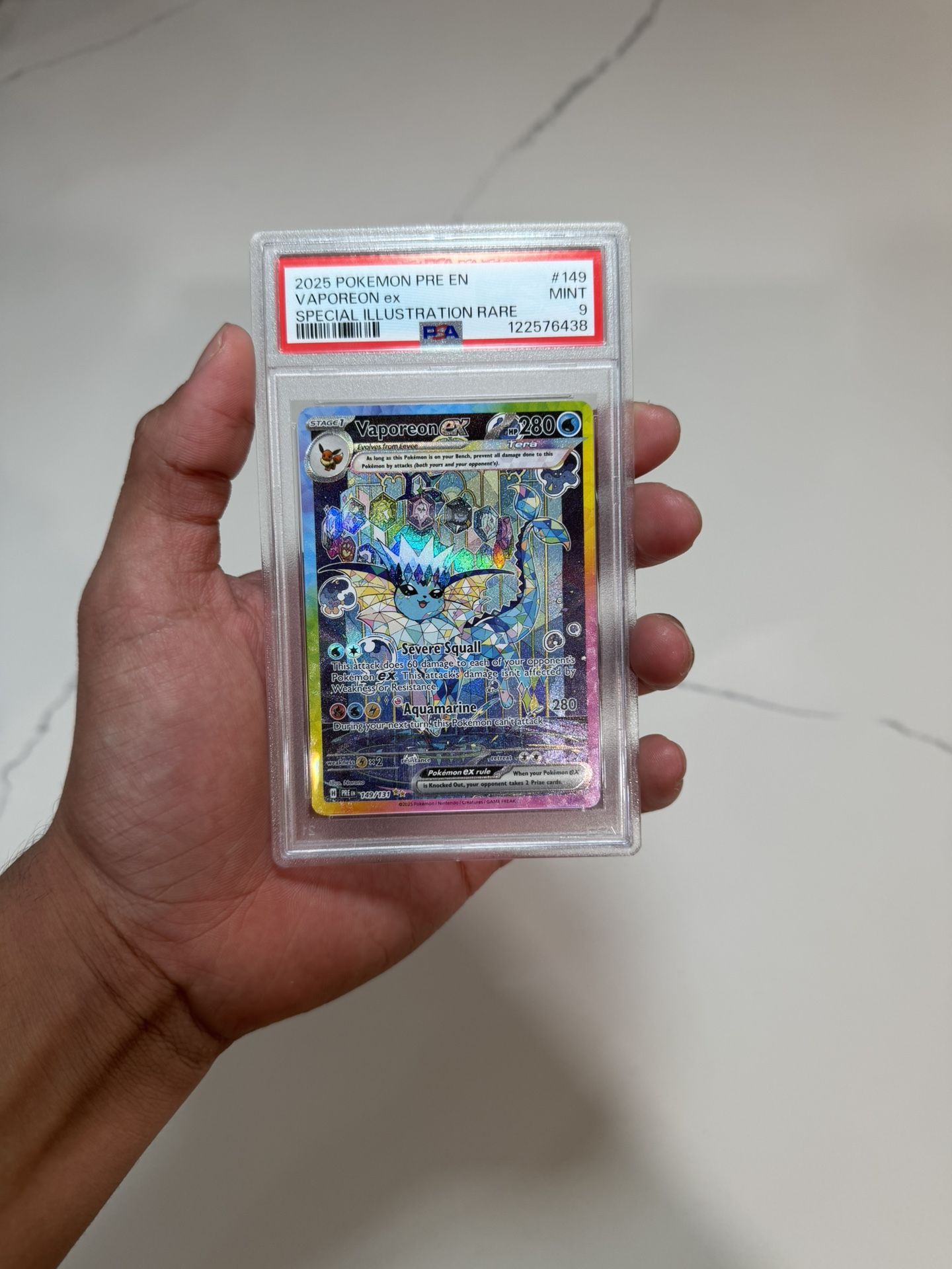 Vaporeon ex (Prismatic Evolution) PSA 9
