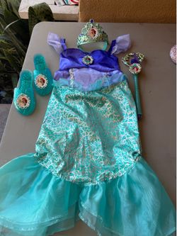 Little Mermaid Ariel Disney Princess Costume Dress  Up Girl 4-6X