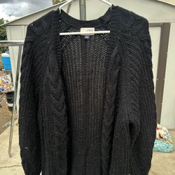 Black Universal Thread Cardigan Sweater