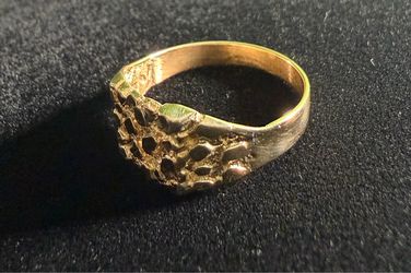10K Yellow Gold Nugget Ring | Size 9.5 | 2.5g