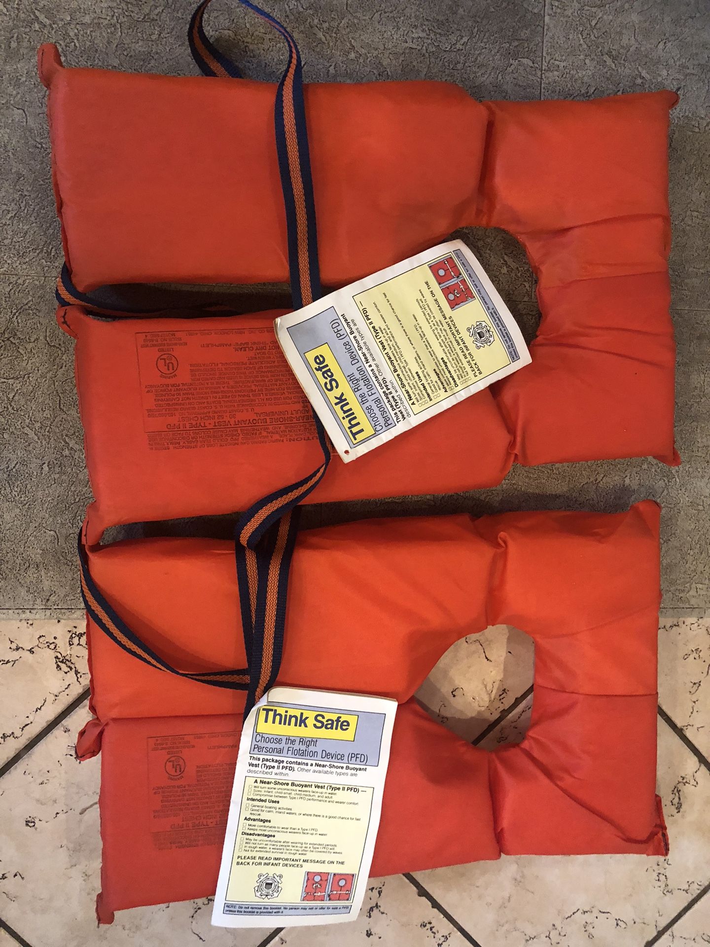 2 X Swim PDR’s Vests