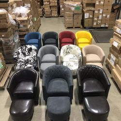 Accent Chairs - BRAND NEW - Built To Last and Improve any decor. Real Wood Frames And Legs 