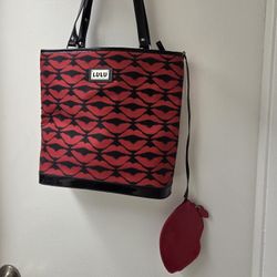 Lulu Guinness Shoulder Tote- Lips Bag
