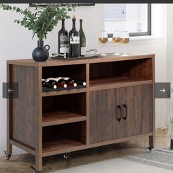 Kitchen Cabinet with Open Shelf,Wood Dining Table Dresser