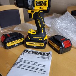 Brand New Dewalt XR Drill With 3 20v 6.5A Dewalt Compatible Batteries 