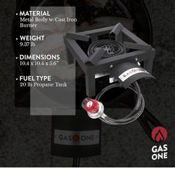 GasOne High Pressure Single Propane Burner 