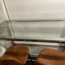 Glass Kitchen Bar Table