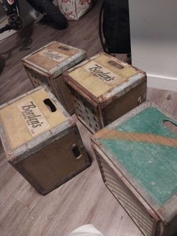 1960s Borden Milk Crates