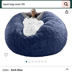 Dark Blue Bean Bag Cover