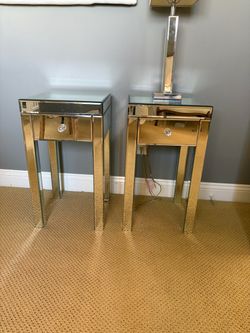 Mirrored nightstands