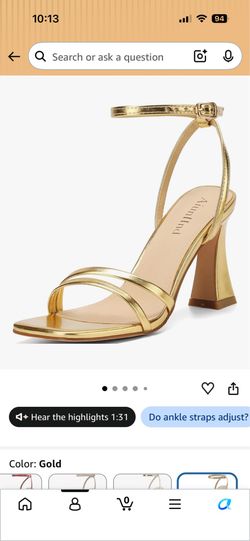 Gold women’s heels size 8