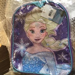 Frozen Elsa & Anna backpack 12” with reversible Sequins