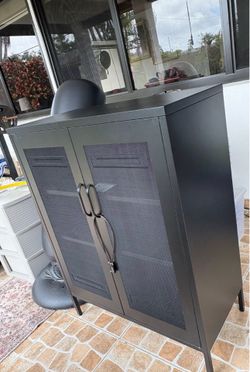 Black Metal Cabinet (3 shelves) $75 OBO