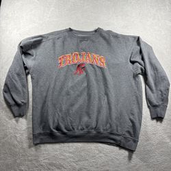 Vintage Heritage USC Trojans Men’s 2XL Gray Sweater Crewneck Embroidery Y2K#1969
