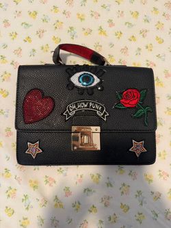 aldo black purse