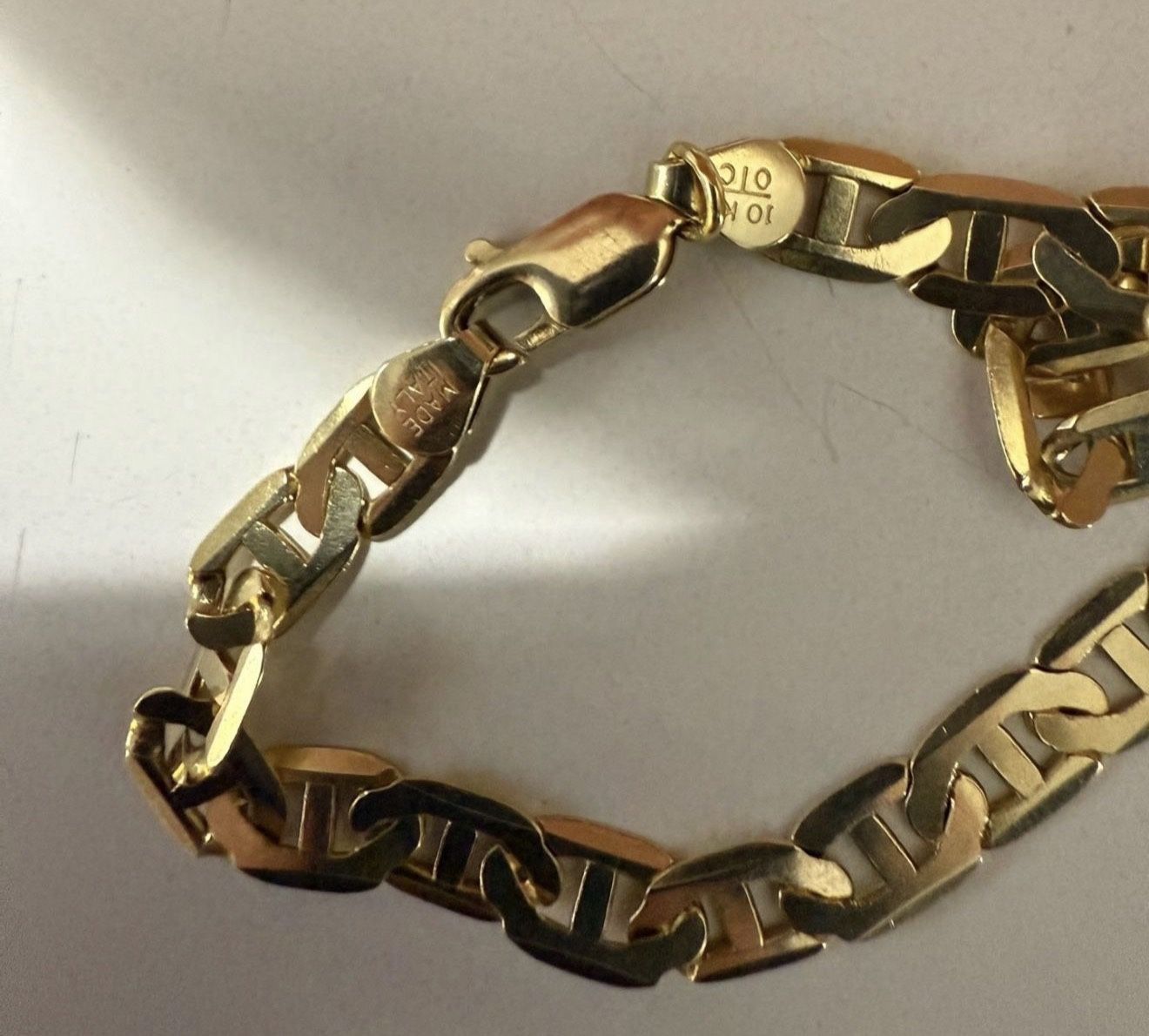 Chain 10kt ,Gucci Mariner, Real Solid Gold , Italy