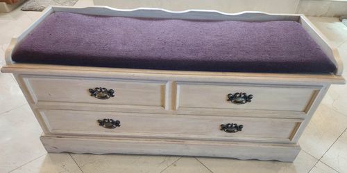 Solid Wood Cedar-Lined Storage Bench / Blanket Chest with Cushion