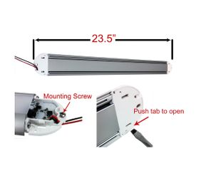 24" LED Dome Lighting Fixture Marine RV Motorhome Camper Utility Van 12v 24v Semi Truck Travel Trailer Boat Aircraft Overland Interior Cabinet Waterpr